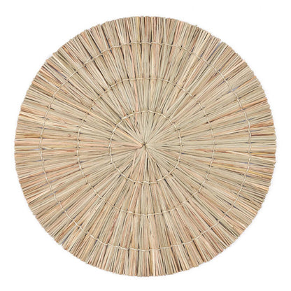 Rundes Tischset "Alang Soeji" aus Seegras: Das ausgefallene Natur-Platzset (35cm) im Boho-Stil ist ein stilvolles Tischset.
