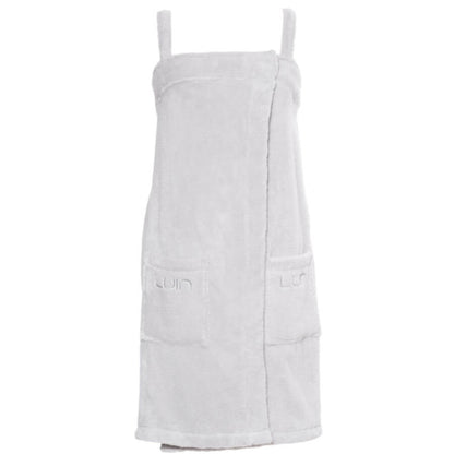 Luin Living SPA Saunakleid, Damen, Baumwolle, saugstark, Grau/Pearl Grey: Bequemes Kleid für die Sauna.