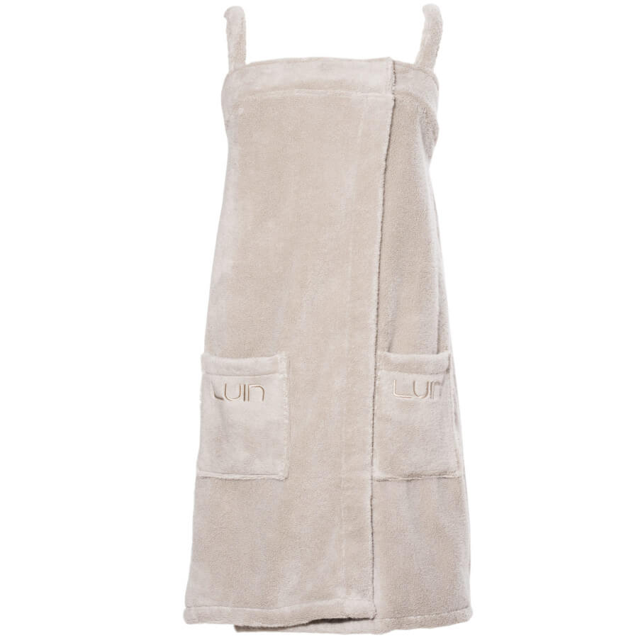 Luin Living SPA Saunakleid, Damen, Baumwolle, saugstark, Sand: Bequemes Kleid für die Sauna.