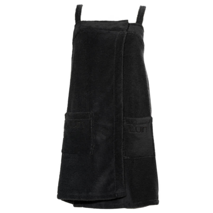 Luin Living SPA Saunakleid, Damen, Baumwolle, saugstark, Schwarz: Bequemes Kleid für die Sauna.