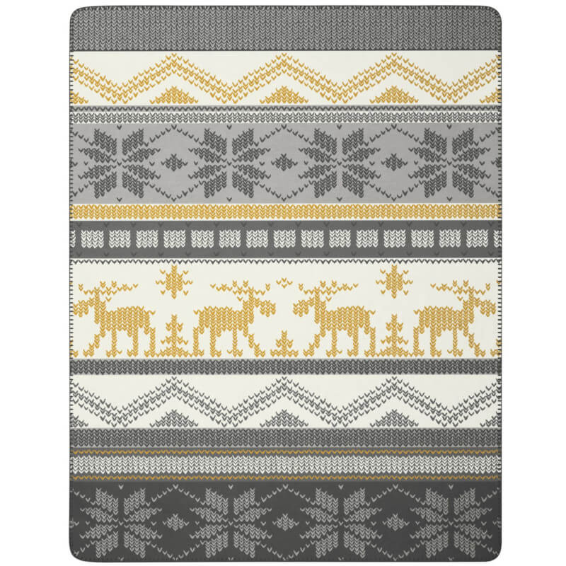 Schmusedecke mit Motiv im Alpen Chic – Winter Knit Kollektion von Biederlack