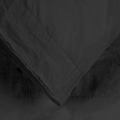 Schwarze Bettwäsche "Como" aus Baumwollsatin: Die Bettwäsche in Off-Schwarz ist eine hochwertige Bettwäsche.