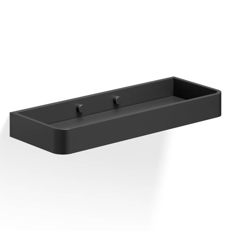 Schwarze Duschablage von Giese, modern, rostfrei, im Mattlook