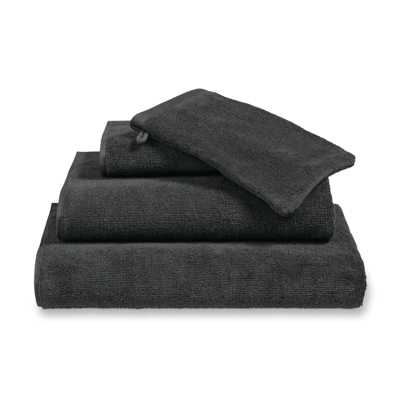 Vandyck Verona Handtuch weich & saugfähig – 2er Set Gästehandtuch 30 x 50 cm / schwarz