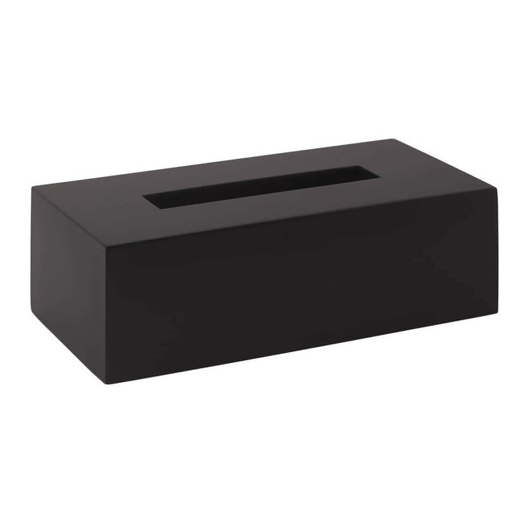 Schwarze Kosmetiktuchbox/Kleenexbox Moon, Tücherbox/Behälter von Aquanova, stilvoll und praktisch für Ihr Bad.