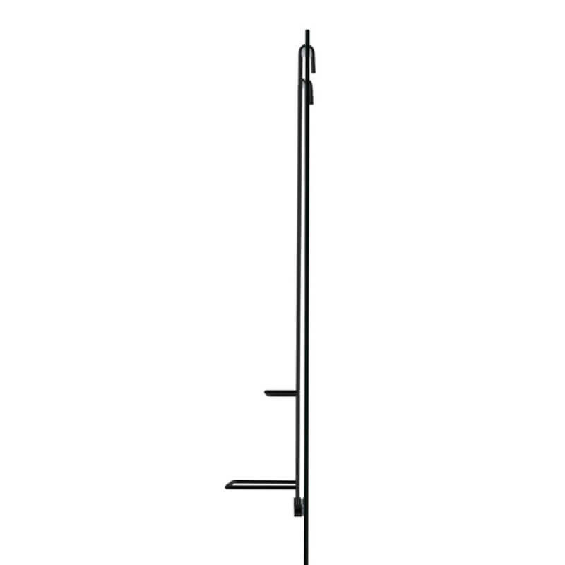 Schwarzer Badetuchhalter "Server" von Giese: Der Handtuchhalter zum Einhängen an der Duschtür (670cm) ist ein stilvoller Handtuchhalter.