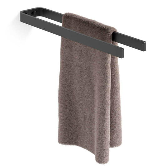 Schwarzer Handtuchhalter zweiarmig starr – Doppel-Handtuchhalter Giese