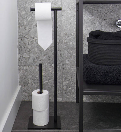 Toilettenpapierständer schwarz Icon
