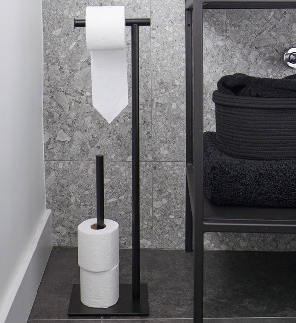 Toilettenpapierständer schwarz Icon