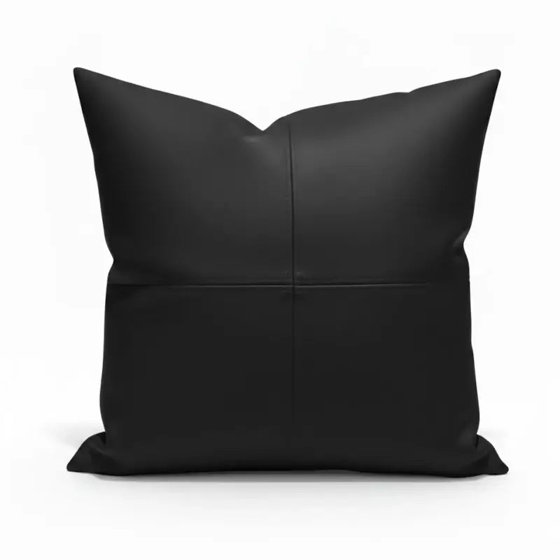 Kunstleder-Kissen 40x40 cm in Schwarz – komfortables Bad-Lounger-Zubehör für modernes Badezimmer