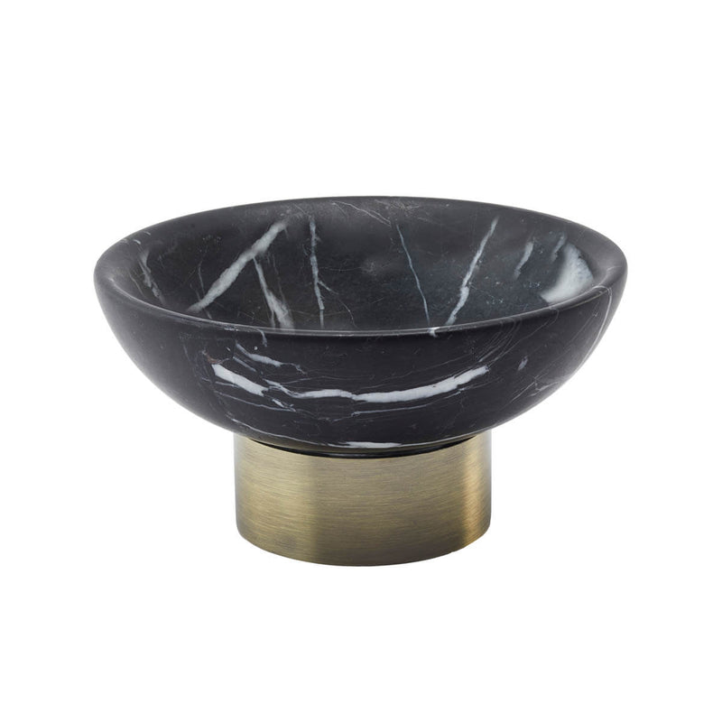 Marmor Badaccessoires Schwarz Gold – Aquanova Nero – Seifenschale