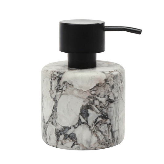 Aquanova Nero Seifenspender, Marmor, Weiß/Schwarz: Elegante Accessoires für Ihr Badezimmer.