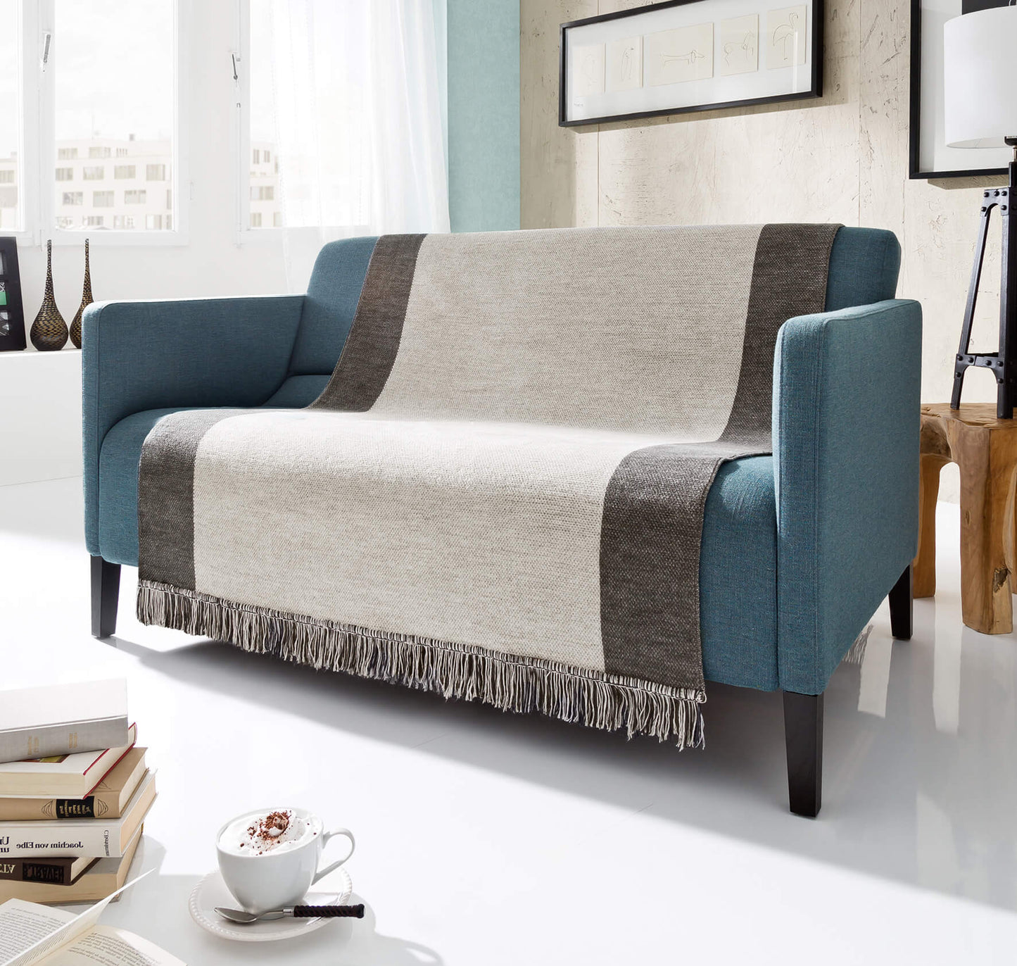 Sessel- oder Sofaschoner, Modell Cotton Cover, 50x200cm oder 100x200cm.
