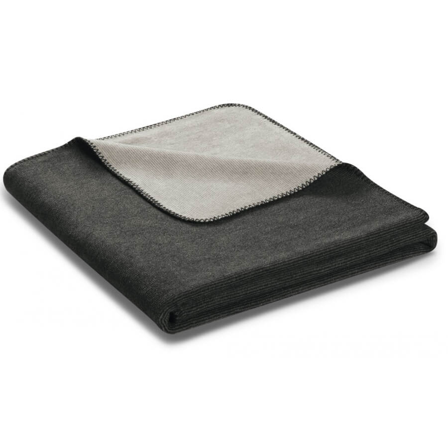 Sofadecke, Melange, Couchdecke/Wohndecke, Doubleface, Anthrazit/Silber: Moderne, zweifarbige Decke für Ihr Zuhause.