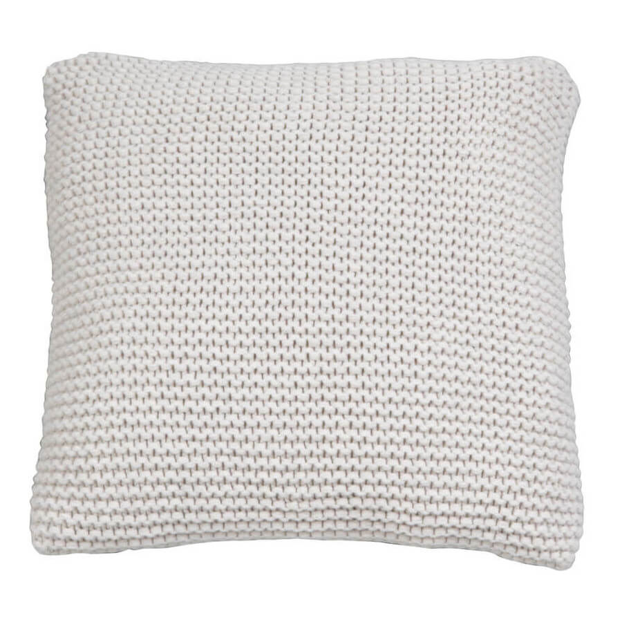 Luxuriöse Haptik: Das Strick-Dekokissen/der Kissenbezug 50x50cm mit Zopfmuster (Devon) in Marmor-Optik besticht durch seine edle Optik und angenehme Haptik.