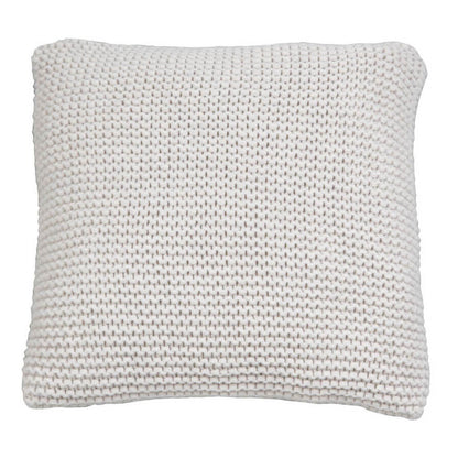 Luxuriöse Haptik: Das Strick-Dekokissen/der Kissenbezug 50x50cm mit Zopfmuster (Devon) in Marmor-Optik besticht durch seine edle Optik und angenehme Haptik.