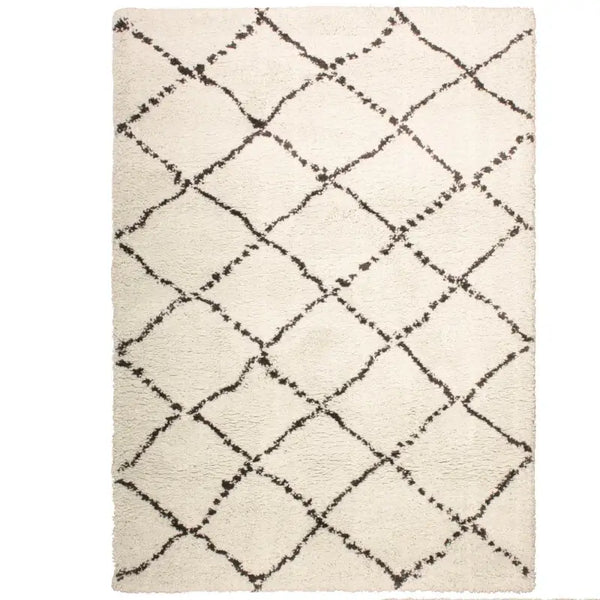 Teppich mit Rautenmuster Beige Casablanca