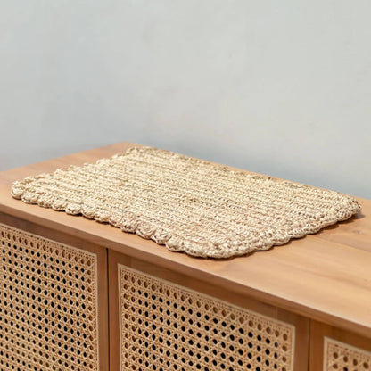 Tischset "Kuara Soeji": Das rechteckige Natur-Platzset im Boho-Stil (30x50cm) ist ein stilvolles Tischset.