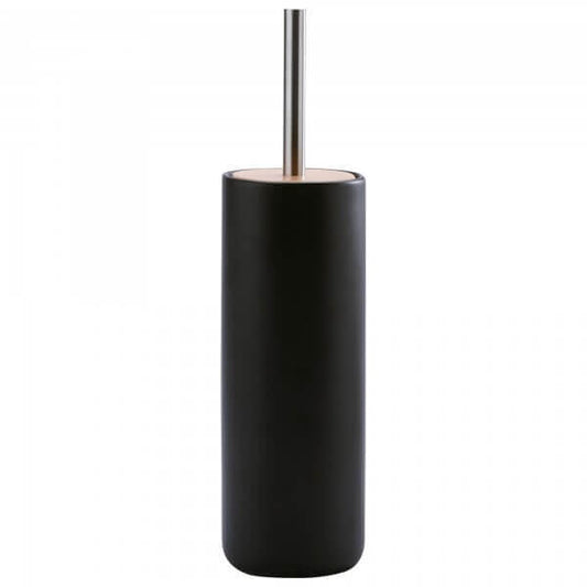 Aquanova Oscar Toilettenbürste in Schwarz mit Holzgriff: Stilvolles Bad-Accessoire in edlem Design.