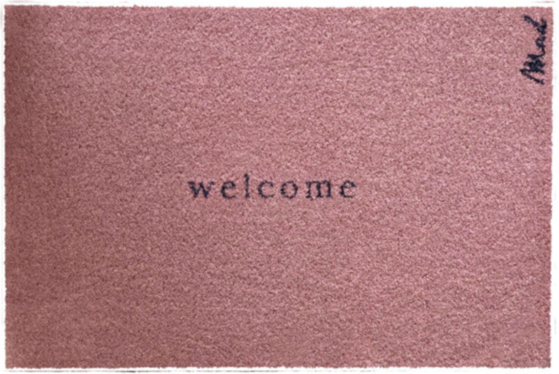 Türvorleger mit Schriftzug "Welcome", Fußmatte in Altrosa, Modell Abel von Mad About Mats.