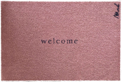 Türvorleger mit Schriftzug "Welcome", Fußmatte in Altrosa, Modell Abel von Mad About Mats.