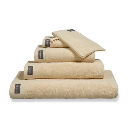 Vandyck Home Uni Handtuch Bleached Sand – weiche Baumwolle mit Bordüre, als Badetuch, Duschtuch & Gästetuch in hellem Sand