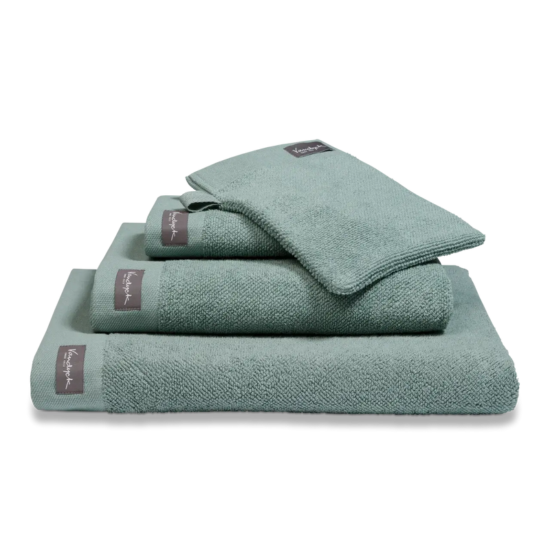 Handtücher mit Bordüre Vandyck Home Uni – perlblau / 2er Set Gästehandtuch 30x 50 cm