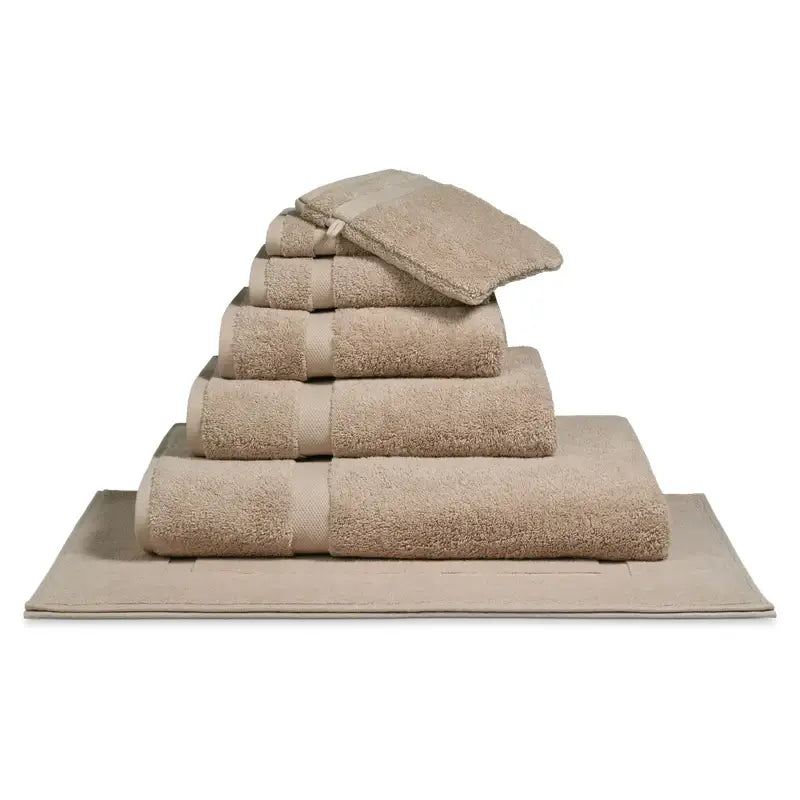 Handtücher mit Bordüre Vandyck Ranger – almond / 2er Set Gästehandtuch 40 x 60 cm