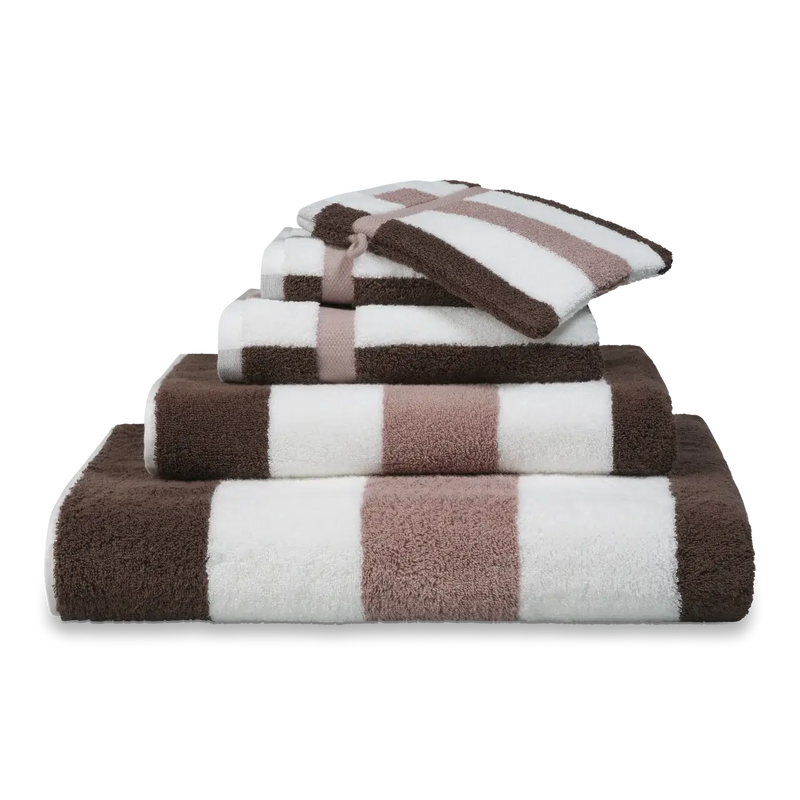Blockstreifen Handtücher Vandyck Vancouver – mauve / 2er Set Gästehandtuch 40 x 60 cm