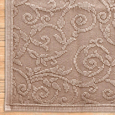 Vintage-Badvorleger Paisley von Evelyn Kahle in natürlichem Beige, bringt Wärme und Gemütlichkeit in Ihr Badezimmer.