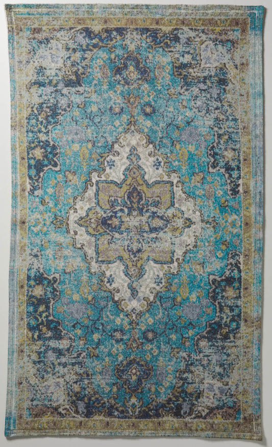 Vintage-Teppich in Olivgrün: Der moderne Vorleger "Persia" von Evelyn Kahle in Olivgrün bringt einen Hauch von Vintage-Charme in Ihr Zuhause.
