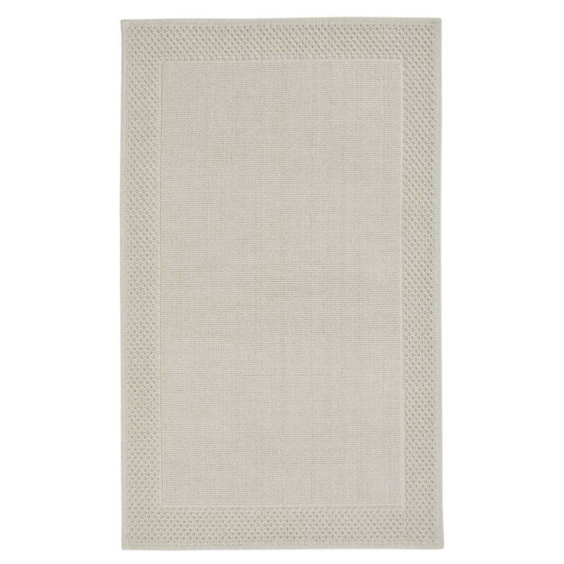 Aquanova Badezimmerteppich Yuma in Desert – saugfähiger Baumwollteppich mit elegantem Häkelrand für gemütliches Bad