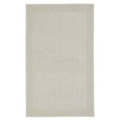 Aquanova Badezimmerteppich Yuma in Desert – saugfähiger Baumwollteppich mit elegantem Häkelrand für gemütliches Bad
