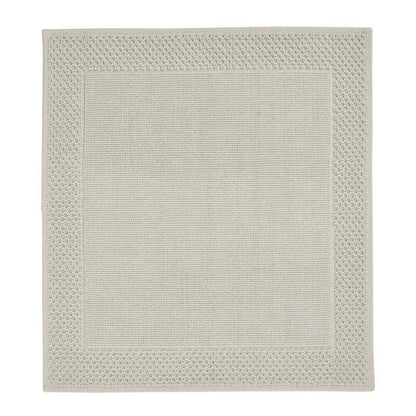 Badvorleger 60x60 cm aus Baumwolle mit Häkelrand – Yuma in Desert von Aquanova für ein gemütliches Badezimmer.