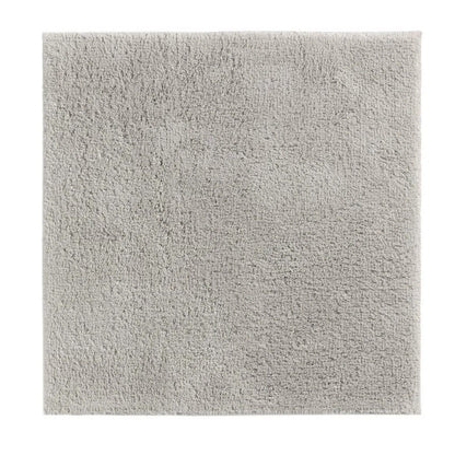 Quadratischer Vorleger Havannah White Smoke 60x60cm aus weicher Baumwolle mit rutschfester Unterseite.