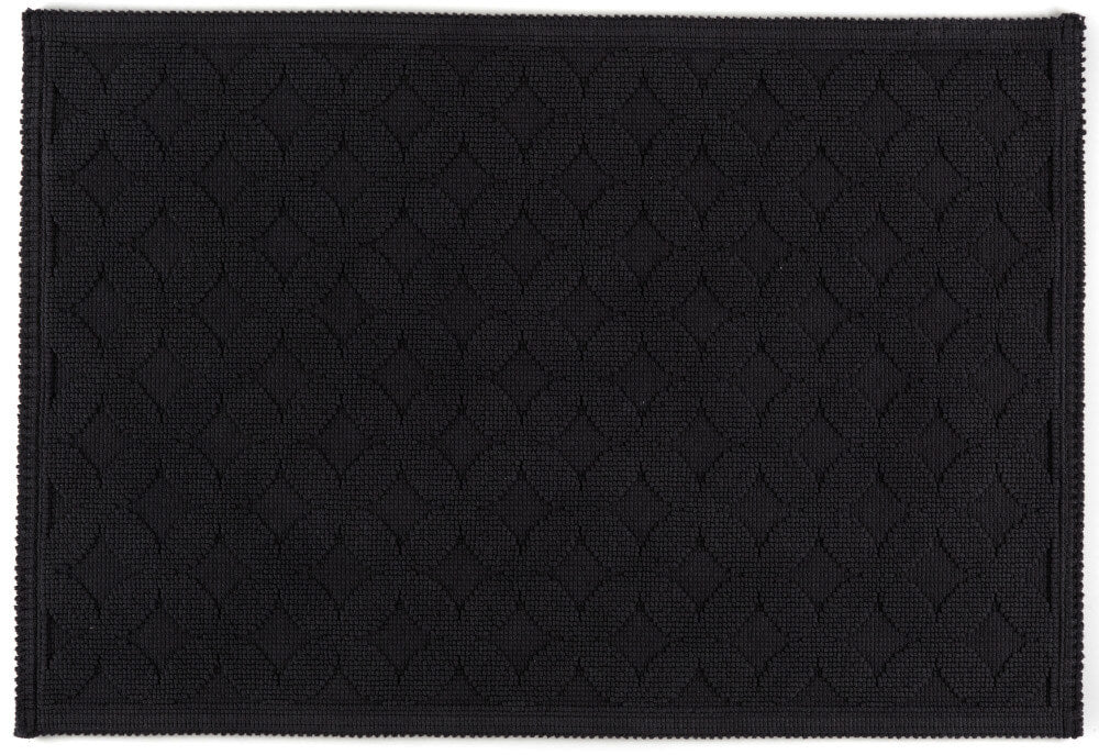 Vorleger Seaside von Rhomtuft/Badezimmermatte in Schwarz, moderner Teppich für ein stilvolles Bad.