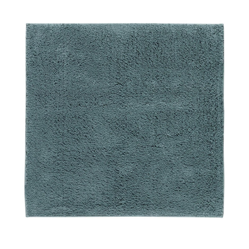 WC-Vorleger Havanah in Eucalyptus von Casilin in 60x60 cm – weicher Baumwoll-Badteppich mit rutschfester Unterseite für ein modernes Badezimmer.