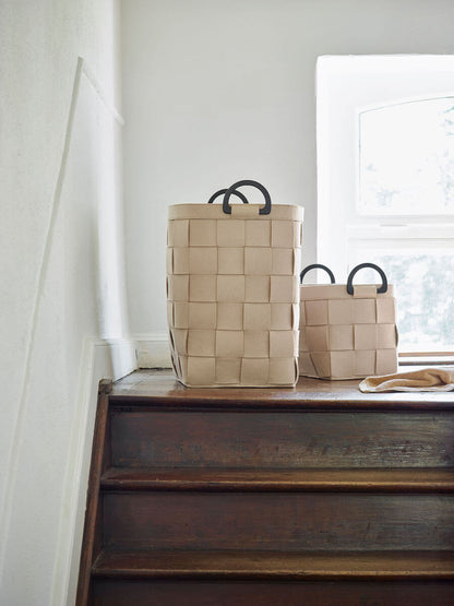 Aquanova Dix Wäschetonne/Wäschebehälter, recycelter Kunststoff, Beige: Umweltfreundliche Aufbewahrung für Ihre Wäsche.