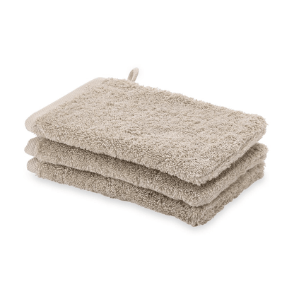 Waschhandschuh-Set London in Leinen von Aquanova aus weicher Baumwolle – ideal für die tägliche Körperpflege im Badezimmer.