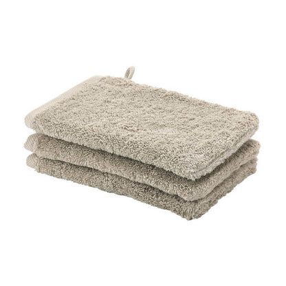 Weiches Aquanova London Waschhandschuh-Set aus Baumwolle in der Farbe Desert.