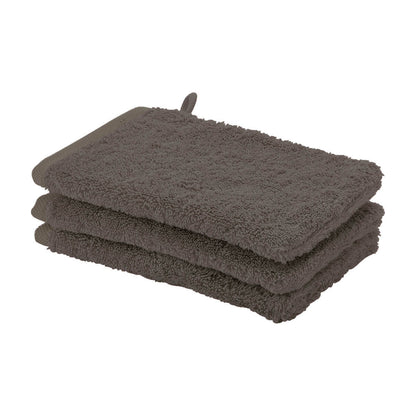 Waschhandschuh-Set London in Ash von Aquanova aus weicher Baumwolle – ideal für die tägliche Körperpflege im Badezimmer.