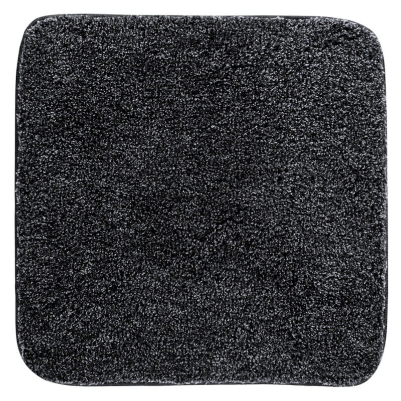 Pflegeleichter Hochflor-WC-Vorleger "Montana" (60x60cm) in Dunkelgrau.