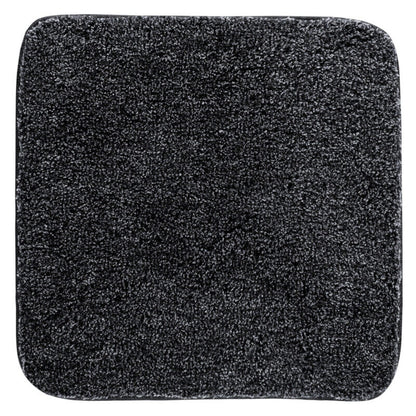 Pflegeleichter Hochflor-WC-Vorleger "Montana" (60x60cm) in Dunkelgrau.