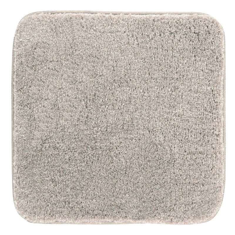 Sand-Taupe WC-Teppich "Montana" (60x60cm) – weicher Hochflor, leicht zu reinigen.
