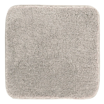 Sand-Taupe WC-Teppich "Montana" (60x60cm) – weicher Hochflor, leicht zu reinigen.