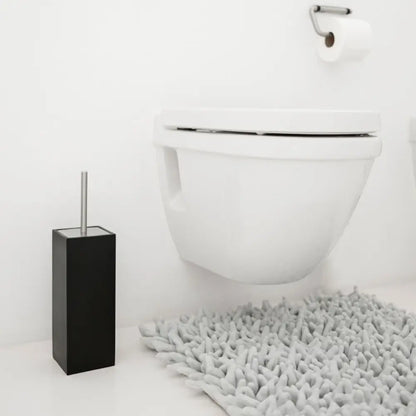 WC-Bürste Moon in Schwarz von Aquanova aus Polyresin – moderne und stilvolle Toilettenbürstengarnitur für ein elegantes Badezimmer.