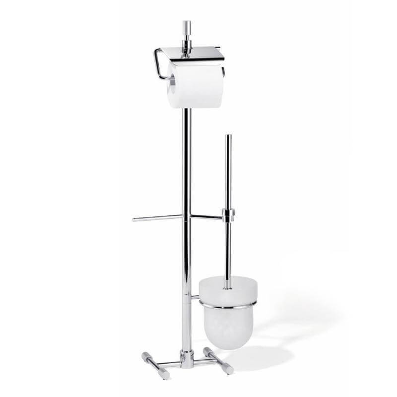 WC-Toilettenbutler oder Standgarnitur mit Ersatzpapierhalter.
