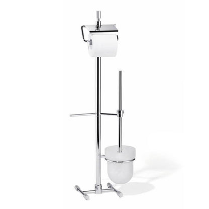 WC-Toilettenbutler oder Standgarnitur mit Ersatzpapierhalter.