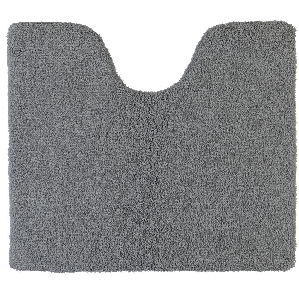 Rhomtuft Square Aspect WC-Vorleger mit Ausschnitt in Kiesel: Passender Vorleger für Ihre Toilette.
