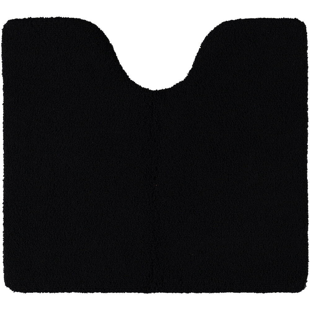 Rhomtuft Square Aspect WC-Vorleger mit Ausschnitt in Schwarz: Passender Vorleger für Ihre Toilette.